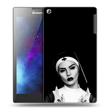 Силиконовый чехол на Lenovo Tab 2 A7-30 с принтом монашка