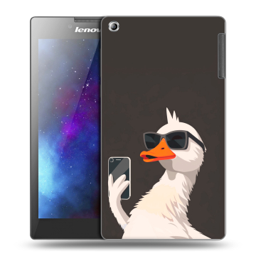 Силиконовый чехол на Lenovo Tab 2 A7-30 с принтом утка в очках