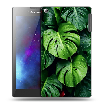 Силиконовый чехол на Lenovo Tab 2 A7-30 с принтом Листья