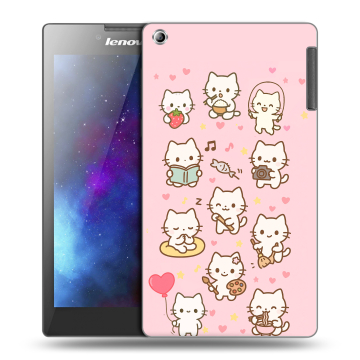 Силиконовый чехол на Lenovo Tab 2 A7-30 с принтом Hello Kitty Хелоу Кити