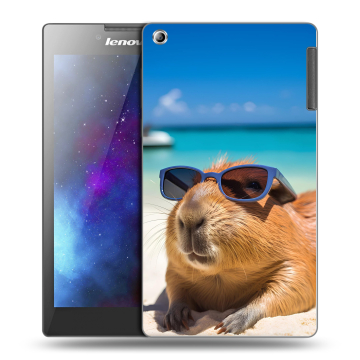 Силиконовый чехол на Lenovo Tab 2 A7-30 с принтом Капибара