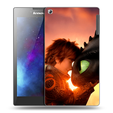 Силиконовый чехол на Lenovo Tab 2 A7-30 с принтом Как приручить дракона