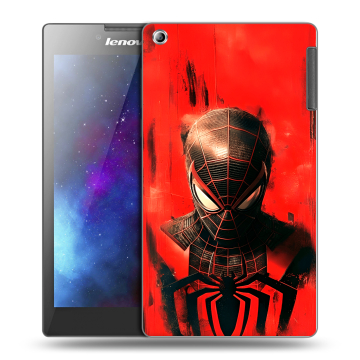 Силиконовый чехол на Lenovo Tab 2 A7-30 с принтом человек паук spiderman