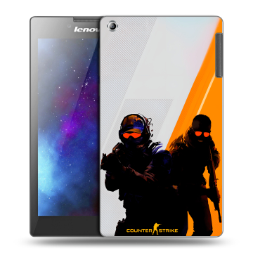 Силиконовый чехол на Lenovo Tab 2 A7-30 с принтом Контер страйк Counter strike