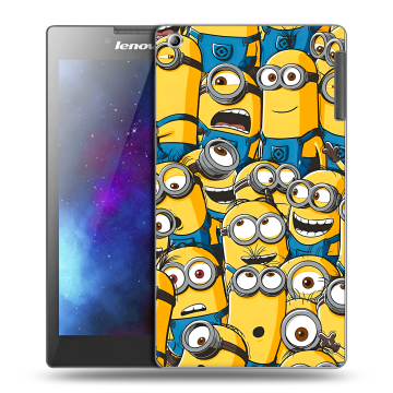 Силиконовый чехол на Lenovo Tab 2 A7-30 с принтом Миньоны