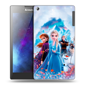 Силиконовый чехол на Lenovo Tab 2 A7-30 с принтом Холодное сердце Frozen