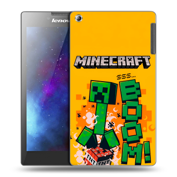 Силиконовый чехол на Lenovo Tab 2 A7-30 с принтом Майнкрафт Minecraft