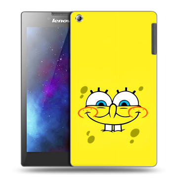 Силиконовый чехол на Lenovo Tab 2 A7-30 с принтом спанчбоб спанч боб Силиконовый чехол на Lenovo Tab 2 A7-30 с принтом спанчбоб спанч боб