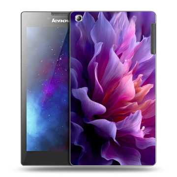 Силиконовый чехол на Lenovo Tab 2 A7-30 с принтом женский цветы