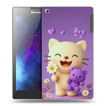 Силиконовый чехол на Lenovo Tab 2 A7-30 с принтом для девочек