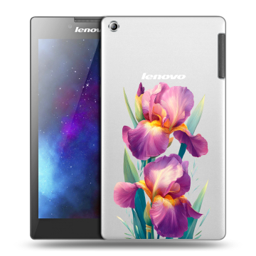 Силиконовый чехол на Lenovo Tab 2 A7-30 с принтом Цветы орхидеи