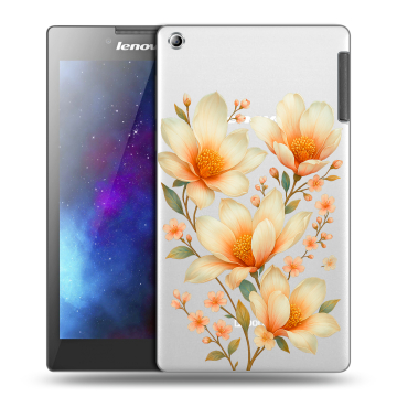 Силиконовый чехол на Lenovo Tab 2 A7-30 с принтом Цветы