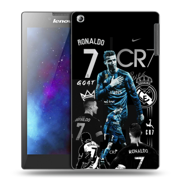 Силиконовый чехол на Lenovo Tab 2 A7-30 с принтом Реал Роналдо Силиконовый чехол на Lenovo Tab 2 A7-30 с принтом Реал Роналдо