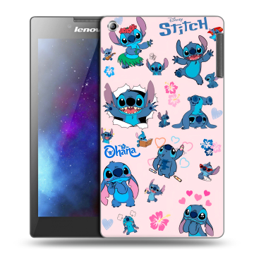 Силиконовый чехол на Lenovo Tab 2 A7-30 с принтом Лило и Стич