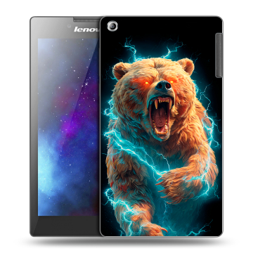 Силиконовый чехол на Lenovo Tab 2 A7-30 с принтом Медведь