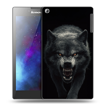 Силиконовый чехол на Lenovo Tab 2 A7-30 с принтом Волк