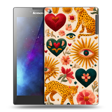 Силиконовый чехол на Lenovo Tab 2 A7-30 с принтом Модный принт