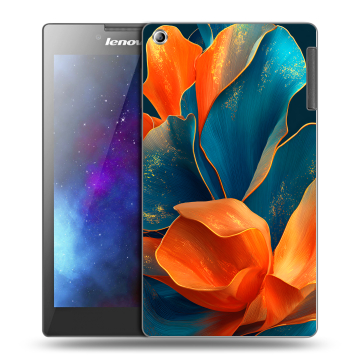 Силиконовый чехол на Lenovo Tab 2 A7-30 с принтом Цветы