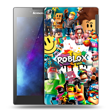 Силиконовый чехол на Lenovo Tab 2 A7-30 с принтом Roblox Роблокс
