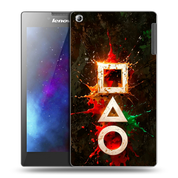 Силиконовый чехол на Lenovo Tab 2 A7-30 с принтом Squid Game Игра кальмара