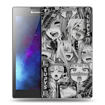 Силиконовый чехол на Lenovo Tab 2 A7-30 с принтом Ahegao Ахегао Аниме