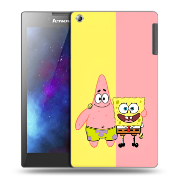 Силиконовый чехол на Lenovo Tab 2 A7-30 с принтом Спанч боб Спанчбоб
