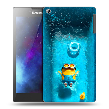 Силиконовый чехол на Lenovo Tab 2 A7-30 с принтом Миньоны