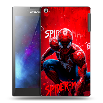 Силиконовый чехол на Lenovo Tab 2 A7-30 с принтом Spiderman Человек паук