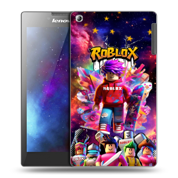 Силиконовый чехол на Lenovo Tab 2 A7-30 с принтом Roblox Роблокс