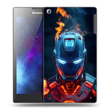 Силиконовый чехол на Lenovo Tab 2 A7-30 с принтом IronMan Железный человек