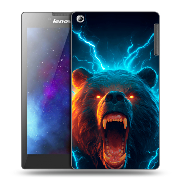 Силиконовый чехол на Lenovo Tab 2 A7-30 с принтом Медведь