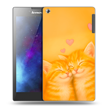 Силиконовый чехол на Lenovo Tab 2 A7-30 с принтом Милые котята
