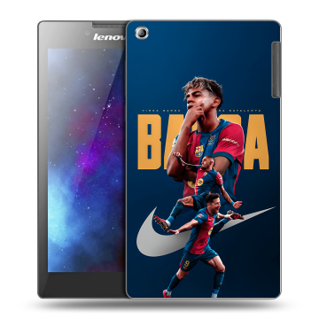 Силиконовый чехол на Lenovo Tab 2 A7-30 с принтом Барселона Barca Yamal 