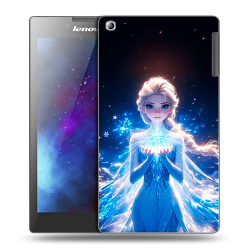 Силиконовый чехол на Lenovo Tab 2 A7-30 с принтом Холодное сердце Frozen