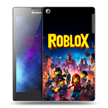 Силиконовый чехол на Lenovo Tab 2 A7-30 с принтом Roblox Роблокс