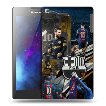 Силиконовый чехол на Lenovo Tab 2 A7-30 с принтом Messi Barcelona