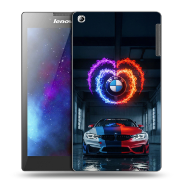 Силиконовый чехол на Lenovo Tab 2 A7-30 с принтом BMW БМВ