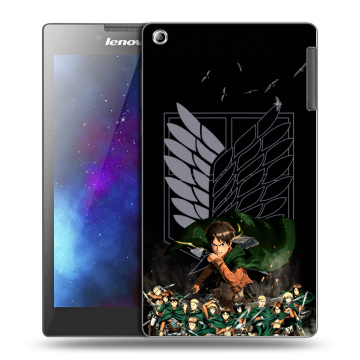 Силиконовый чехол на Lenovo Tab 2 A7-30 с принтом Атака титанов