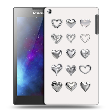 Силиконовый чехол на Lenovo Tab 2 A7-30 с принтом Y2K сердечки