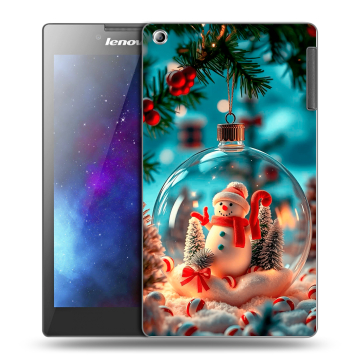 Силиконовый чехол на Lenovo Tab 2 A7-30 с принтом Новый год