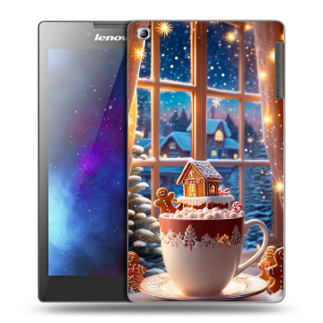 Силиконовый чехол на Lenovo Tab 2 A7-30 с принтом Новый год