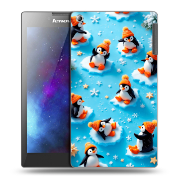 Силиконовый чехол на Lenovo Tab 2 A7-30 с принтом Новый год