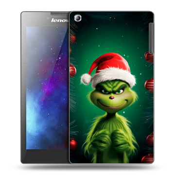 Силиконовый чехол на Lenovo Tab 2 A7-30 с принтом Гринч Новый год Рождество
