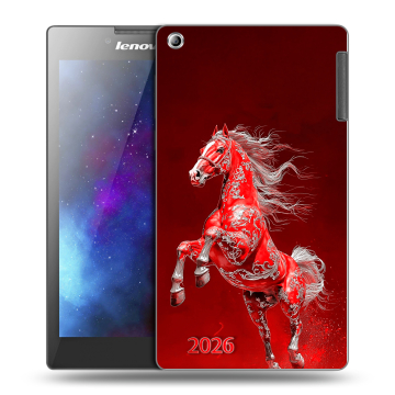 Силиконовый чехол на Lenovo Tab 2 A7-30 с принтом Новый год