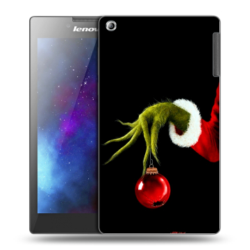 Силиконовый чехол на Lenovo Tab 2 A7-30 с принтом Новый год Гринч