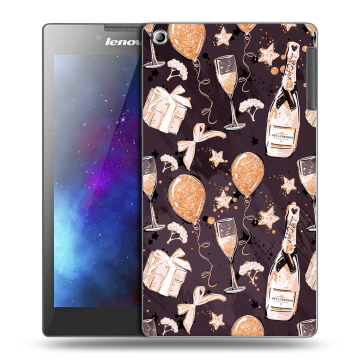 Силиконовый чехол на Lenovo Tab 2 A7-30 с принтом Новый год