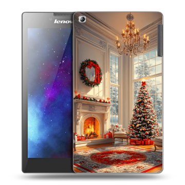Силиконовый чехол на Lenovo Tab 2 A7-30 с принтом Новый год