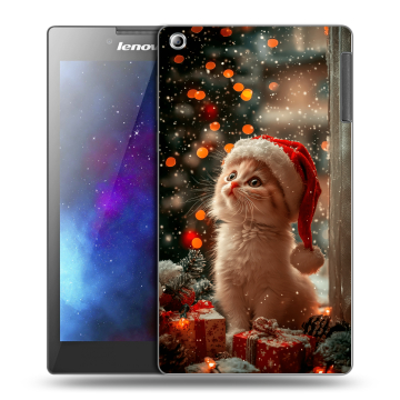 Силиконовый чехол на Lenovo Tab 2 A7-30 с принтом Новый год