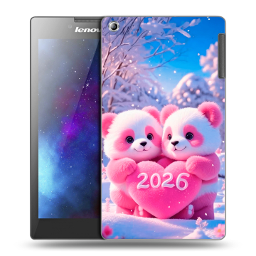 Силиконовый чехол на Lenovo Tab 2 A7-30 с принтом Новый год
