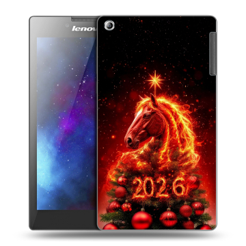 Силиконовый чехол на Lenovo Tab 2 A7-30 с принтом Новый год